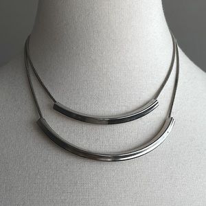 Vintage silver 2-tier necklace
